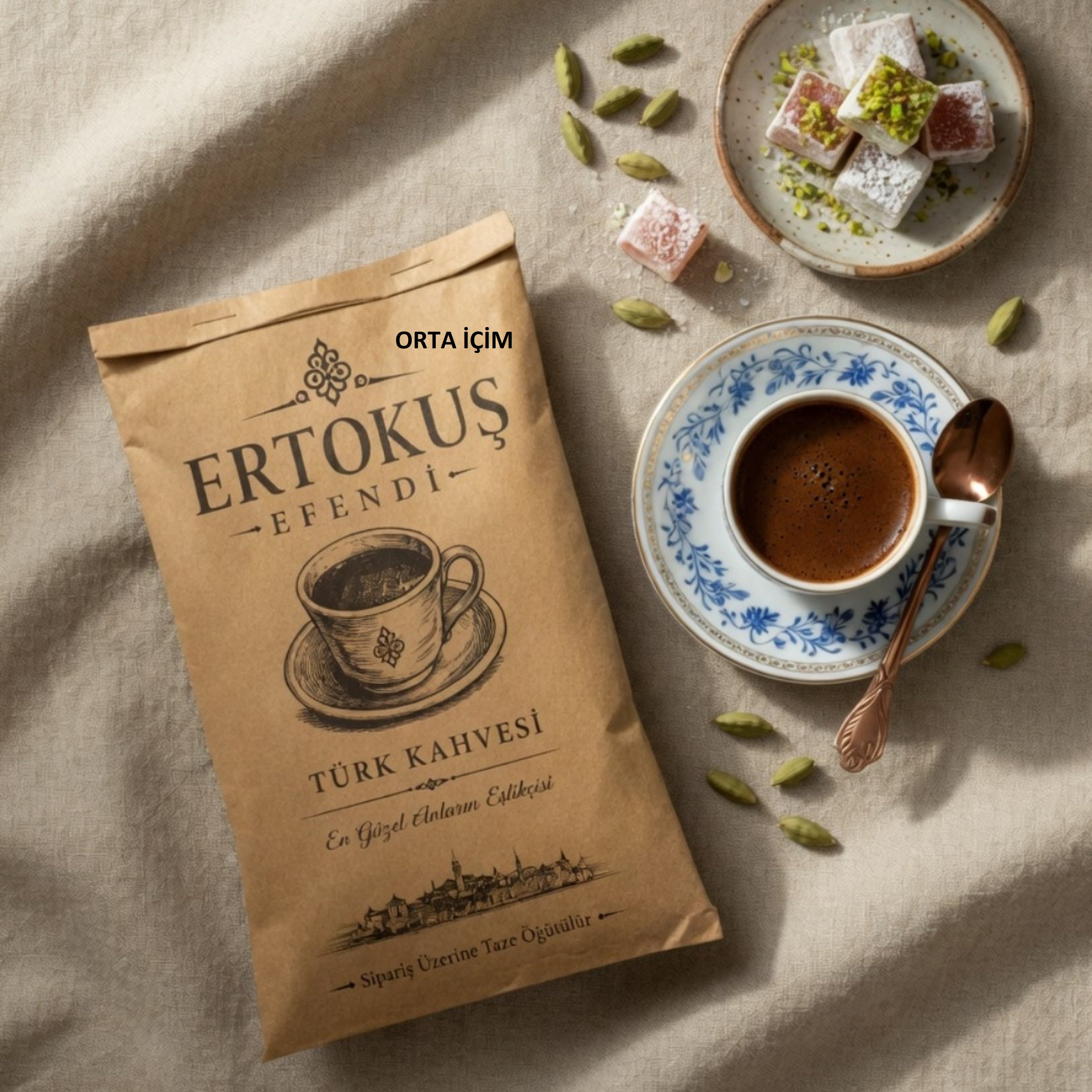 Orta içimli Türk Kahvesi 100 Gr | Taş Değirmende Öğütülmüş | Orta Kavrulmuş