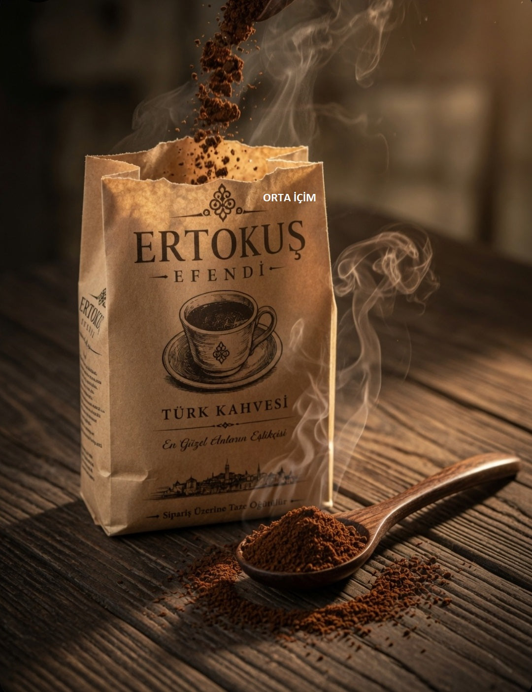 Orta içimli Türk Kahvesi 100 Gr | Taş Değirmende Öğütülmüş | Orta Kavrulmuş