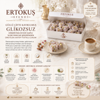 Güllü Duble Antep Fıstıklı Lokum 250gr | Çifte Kavrulmuş | %100 Pancar Şekeri