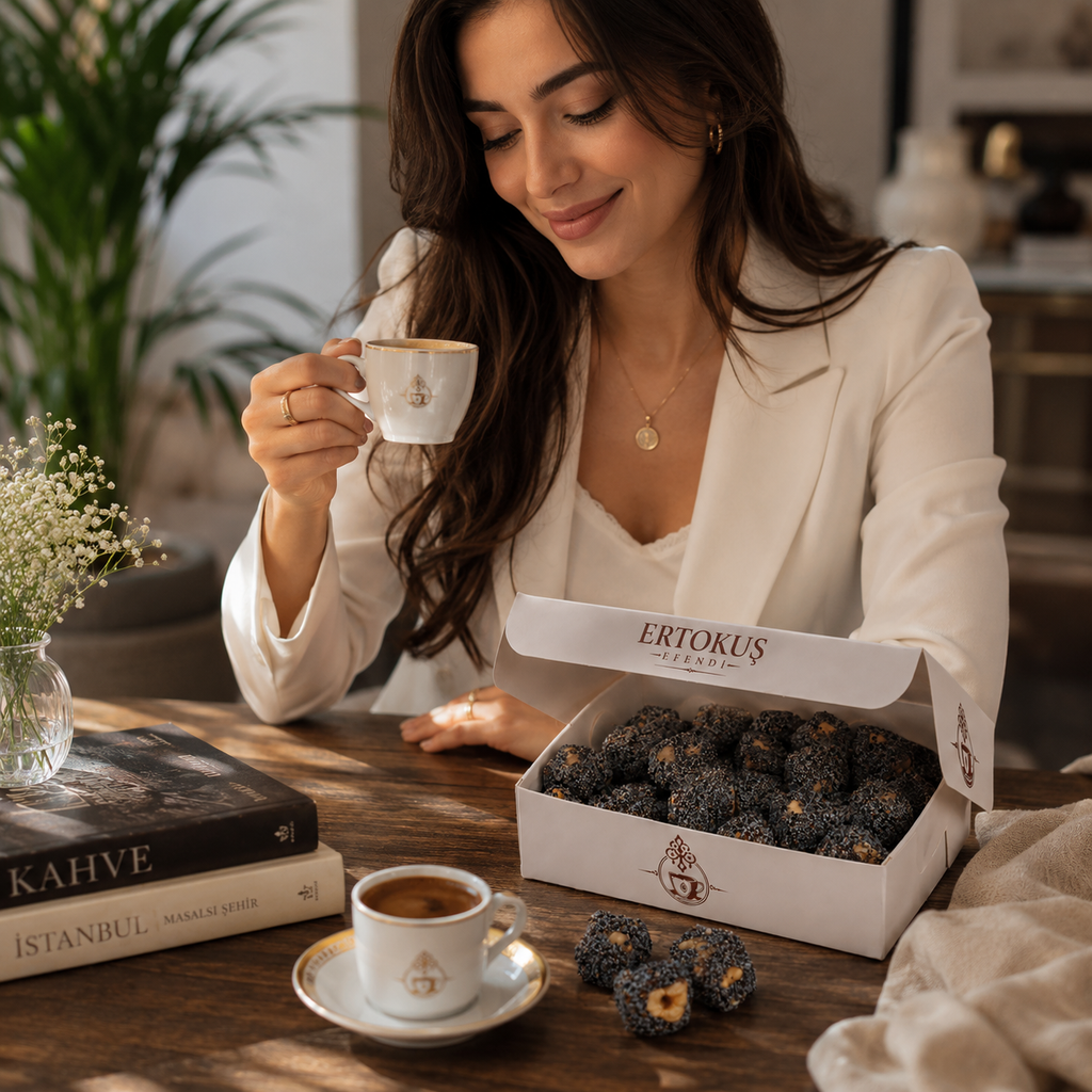 Haşhaş Kaplı Duble Fındıklı Güllü Lokum 250gr | Çifte Kavrulmuş | %100 Pancar Şekeri