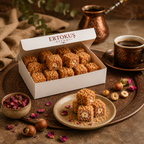 Kadayıf Kaplı Güllü Duble Fındıklı Lokum 250gr | Çifte Kavrulmuş | %100 Pancar Şekeri