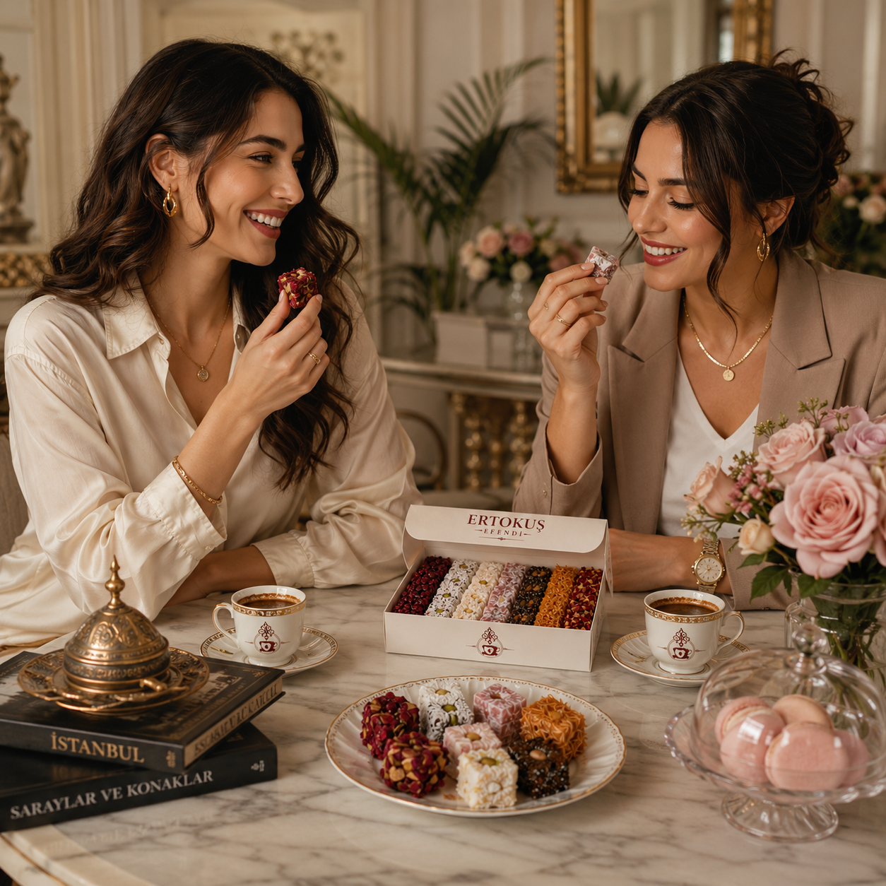 KARIŞIK Duble Antep Fıstıklı/Fındıklı Lokum 250 gr | %100 Pancar Şekeri | Glikoz İçermez