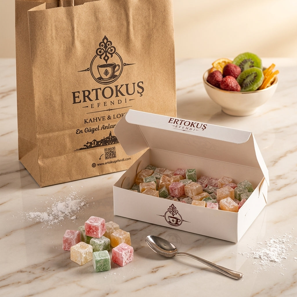 Karışık Kuş Lokumu 250 gr | Elmalı, Limonlu, Güllü | Çifte Kavrulmuş | %100 Pancar Şekeri
