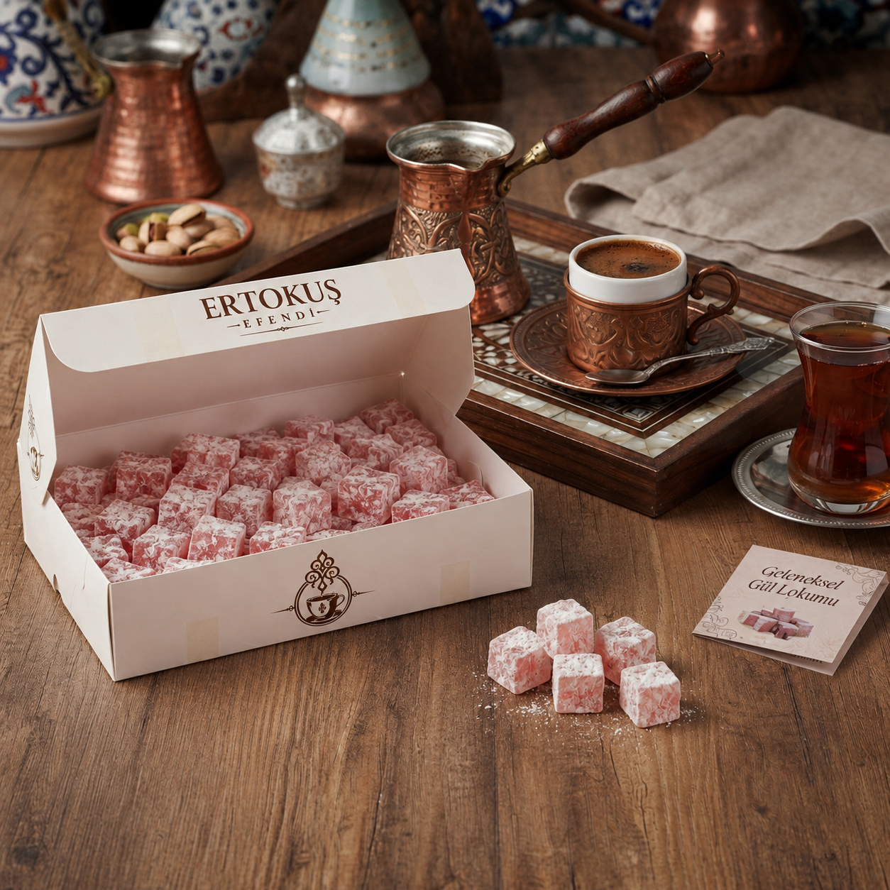 Isparta Güllü Kuş Lokumu | Çifte Kavrulmuş | %100 Pancar Şekeri | 250 gr