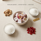 Narlı Duble Antep Fıstıklı Lokum 250gr | Çifte Kavrulmuş | %100 Pancar Şekeri