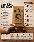 Orta içimli Türk Kahvesi 100 Gr | Taş Değirmende Öğütülmüş | Orta Kavrulmuş