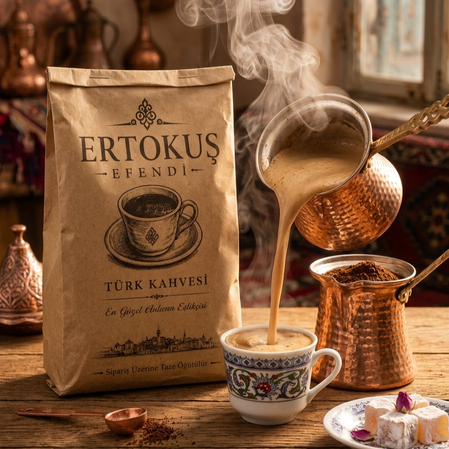 Yumuşak İçimli Türk kahvesi 100 Gr | Az Kavrulmuş ve Taş Değirmende Öğütülmüş