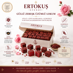 Zereşk Üzüm Kaplı Güllü Lokum 250gr | Çifte Kavrulmuş | %100 Pancar Şekeri